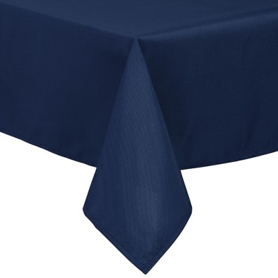 59"x83" Rectangle Polyester Stain Resistant Solid Tablecloths Navy Blue - PiccoCasa