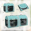 39" Portable Soft Sided Double Cat Carrier with Divider,Removable Crates,Cushions,Foldable Travel Pet Bag for 2 Cats–LAOTIES - 4 of 4