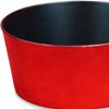 HomeRoots 12" Red Recycled Plastic Indoor Outdoor Round Pot Planter - 3 of 3