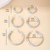 Anna-Kaci Women's 3 Pairs Chunky Hoop Earrings Set - 3 of 3