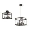 Chloe Lighting IRONCLAD Farmhouse 4 Light Rubbed Bronze Convertible Ceiling Pendant 17.5" Wide - 4 of 4