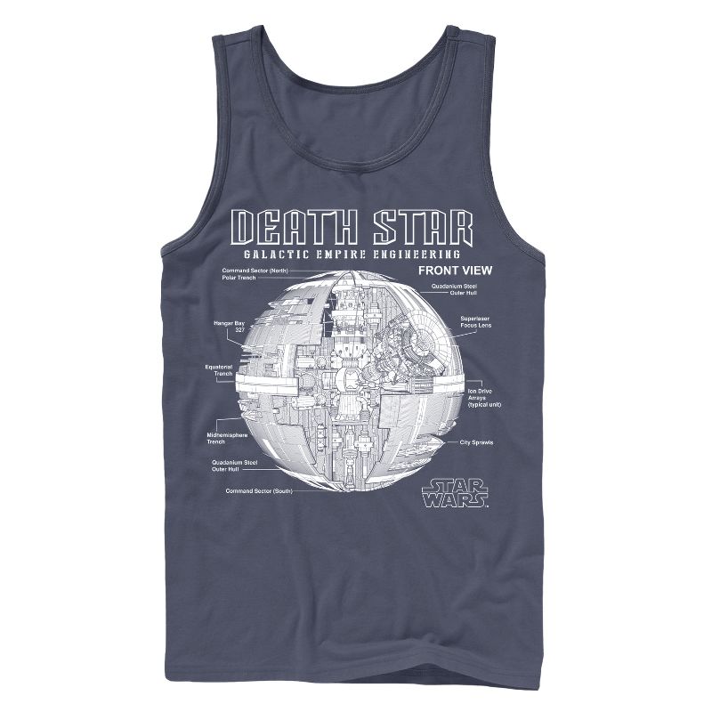Men's Star Wars Death Star Galactic Empire Engineering Tank Top, 1 of 4