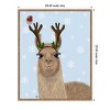Amanti Art 23"x28" Llama Antlers by Fab Funky Framed Canvas Wall Art Print - 4 of 4