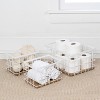 happimess Evvie Vintage Farmhouse Handmade Wire Metal Nesting Storage Baskets with Wood Base - 2 of 4