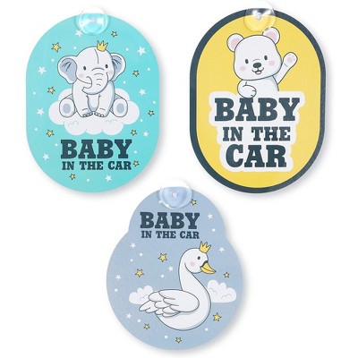 Image of Car Decal Sticker, Baby in The Car (3 Pack)