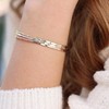 Thin Hammered Cuff, Sterling Silver, 14K Gold Fill Rose Gold Fill, Delicate Handmade Stacking Bracelet for Women - 2 of 4