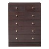 Karl Home 6-Drawer Brown Particle Board 25.98in. W Chest of Drawer - 4 of 4