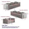 8 Seater Folding Sofa Bed for Living Room or Bedroom, Convertible Sofa with Cushions and Storage Pockets, Corduroy Fabric Sofa-Coolbibila - 4 of 4
