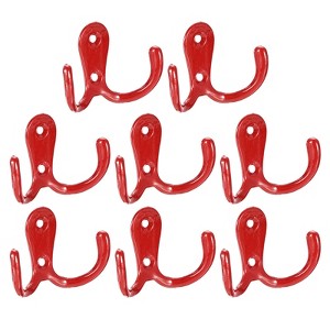Unique Bargains Wall Zinc Alloy Double Prong Retro Hooks for Hanging - 1 of 4