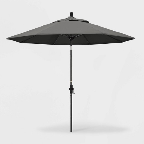 9 Sun Master Patio Umbrella Collar Tilt Crank Lift Sunbrella Charcoal California Umbrella Target