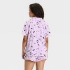 Women's Halloween Short Sleeve Notch Collar Shirt and Shorts Pajama Set - Hyde and EEK! Boutique™ - 2 of 4