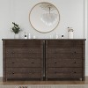 Modern Dresser with Fluted Panel Design - 6-Drawer Wooden Chest, Minimalist Oak Finish, Soft-Close Sliding, 50lb/Drawer Capacity, Anti-Tip Kit - 4 of 4