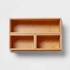 11.25"x7"x4.5" Modular Bamboo Vanity Organizer with Magnetic Strip - Brightroom™: Bathroom & Makeup Storage Tray - 3 of 4