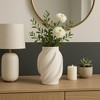 Decorative Sculptural Vase for Living Room Decor - Stylish Home Decor for Office Spaces, Bedroom, or Table Decor - House Decor Vase - 12", White - 2 of 4