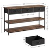 Whizmax Console Table with 3 Drawers, 3 Tier Entryway Table with Storage, Industrial Sofa Table for Living Room, Couch, Hallway, Foyer - 2 of 4