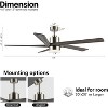 Parrot Uncle 64" Brushed Nickel Industrial LED Ceiling Fan with Lights and Remote for Garage Living room - 4 of 4