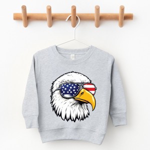 The Juniper Shop Patriotic Eagle Sunglasses Toddler Sweatshirt - 1 of 4
