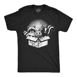 Mens Funny T Shirts Adopt A Cat Sarcastic Feral Animal Graphic Novelty Tee For Men - Crazy Dog Men's T Shirt for Animal Lovers - 1 of 4
