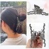Unique Bargains Women's Rhinestone Butterfly Shape Hair Clips and Pins Titanium Tone 1 Pc - 3 of 4