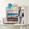 VEVOR Desktop Bookshelf, 2-Tier Desktop Storage Organizer, 37.2" x 9.5" x 28.9" Office Storage Rack Wood Display Shelf, White - 2 of 4