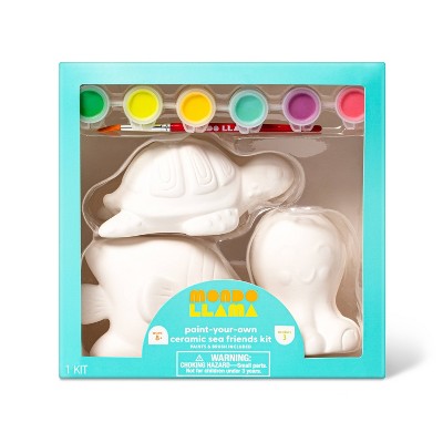 3pk Paint-Your-Own Ceramic Sea Friends Kit Turtle/Fish/Octopus - Mondo Llama™
