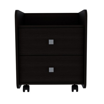 TIRAMISUBEST White Nightstand with Two Drawers, Compact Bedside Storage