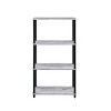 Industrial Bookshelf Metal Frame 4 Open Shelves for Small Rooms or Home Offices 44in Tall-3irtyhousy - 3 of 4