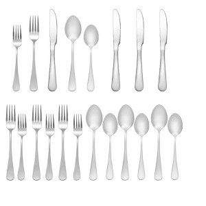 Aoibox 20-Piece Stainless Steel Flatware Set for 4, Includes Forks, Knives, Spoons & Salad Forks, Durable Tableware for Home or Outdoor Dining - 1 of 4