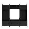 CAVINAS Hall Tree with 7 Hooks Modern Coat Rack with Storage Bench, Shelves and Door for Entryway - 4 of 4