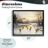 Stupell Industries Vintage Winter Ice Skaters Floating Frame Canvas Art - 4 of 4