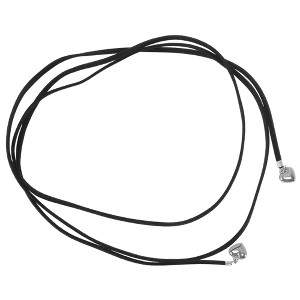 Unique Bargains Heart-shaped Bow Pattern Adjustable choker necklace Wrap around wrist bracelet Black Silver Tone 1 Pc - 1 of 4