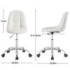 VECELO Armless Home Office Desk Chair, Height Adjustable - 3 of 4