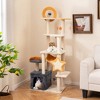 Tangkula 63" Tall Cat Tree Cute 8-Layer Cat Tower w/ 2 Perches Condo Sisal Scratching Posts - 2 of 4