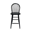Christopher Knight Home Radek Contemporary Rubberwood Bar Stools with Curved Back (Set of 2) - 4 of 4