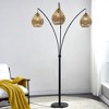 Maxax 76.5" Rattan Floor Lamps, 3 Lights Arc Farmhouse Boho Floor Lamp for Bedroom - 2 of 4