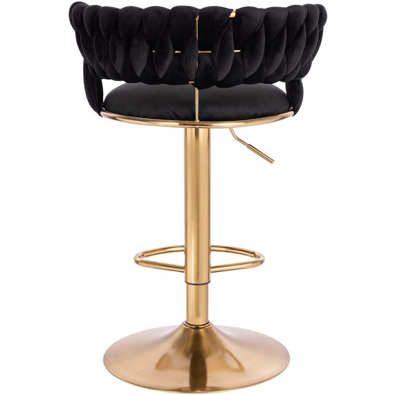 Modern Home Luxe Soho Contemporary Adjustable Height Counter/Bar Stool with 360° Rotation, 2 of 9