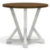 41" Naxti Rustic Round Counter Height Table Light Oak/Antique White - HOMES: Inside + Out: Kitchen Pedestal Base - 3 of 4
