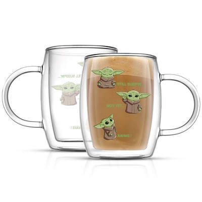 Double Cup Glass Wall Stars, Cute Double Wall Glass Mug