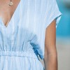 Women's Striped Side Split Midi Cover-Up Dress - Cupshe - 3 of 4