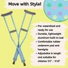 My Crutches- Orthopedic Crutches w Adjustable Handgrip/Length (Teen/Adult Size 5'2" to 5'10") Lightweight Aluminum w Underarm Padding - Dog Paws - 2 of 4