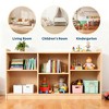 Montessori Shelf, 6 Compartment Toy & Book Organizer with Adjustable Dividers, Natural Finish Kids' Bookcase for Playrooms & Classrooms - 2 of 4
