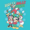 Girls Mickey & Friends Snowflake Holly Jolly Crew T Shirt - 2 of 4