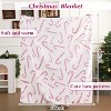 Lomsoe Pink Christmas Tree Throw Blanket Cute Soft Warm Lightweight Blanket for Sofa Bed Gift Decor Christmas Gift. - 4 of 4