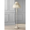 360 Lighting Vintage Shabby Chic Floor Lamp 60" Tall Antique White Cream Scallop Fabric Dome Shade Fringe for Living Room Reading Bedroom - 2 of 4