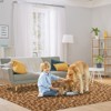 Leopard 8x10 Rug - Washable Animal Print Rug, Large Living Room Carpet, Soft Non-Slip Surface, Non-Shedding Brown Carpet, Ideal for Office Dormitory - 3 of 4