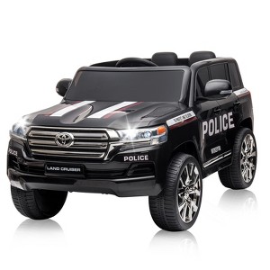 Coucheta 12V Licensed Toyota Land Cruiser Police SUV w/ Remote Control, 2-Seater Kids Ride-On with 2 Motors, 3 Speeds,LED Lights&Music for Boys/Girls - 1 of 4