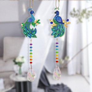 2pcs Acrylic Diy Drawing Beaded Pendant,Craft Double Sided Diamond Decorative,Pendant Art - 1 of 4