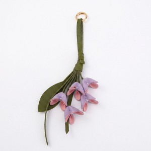 Alilang Floral Bag Charm with Tassel Strap and Gold Tone Ring : Target