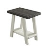 Syemin End Tables Wood Storage End Table Nightstand with Shelf Sofa Storage Side Table Bedside Tables for Small Space, White, 23.5"*14"*22" - 2 of 4
