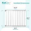 KidCo G2100 Angle Mount Safeway Top of Stairs Quick Release Baby Gate for Blocking Stairs or Hallways, 42.5 by 30.5 In, White (3 Pack) - 3 of 4